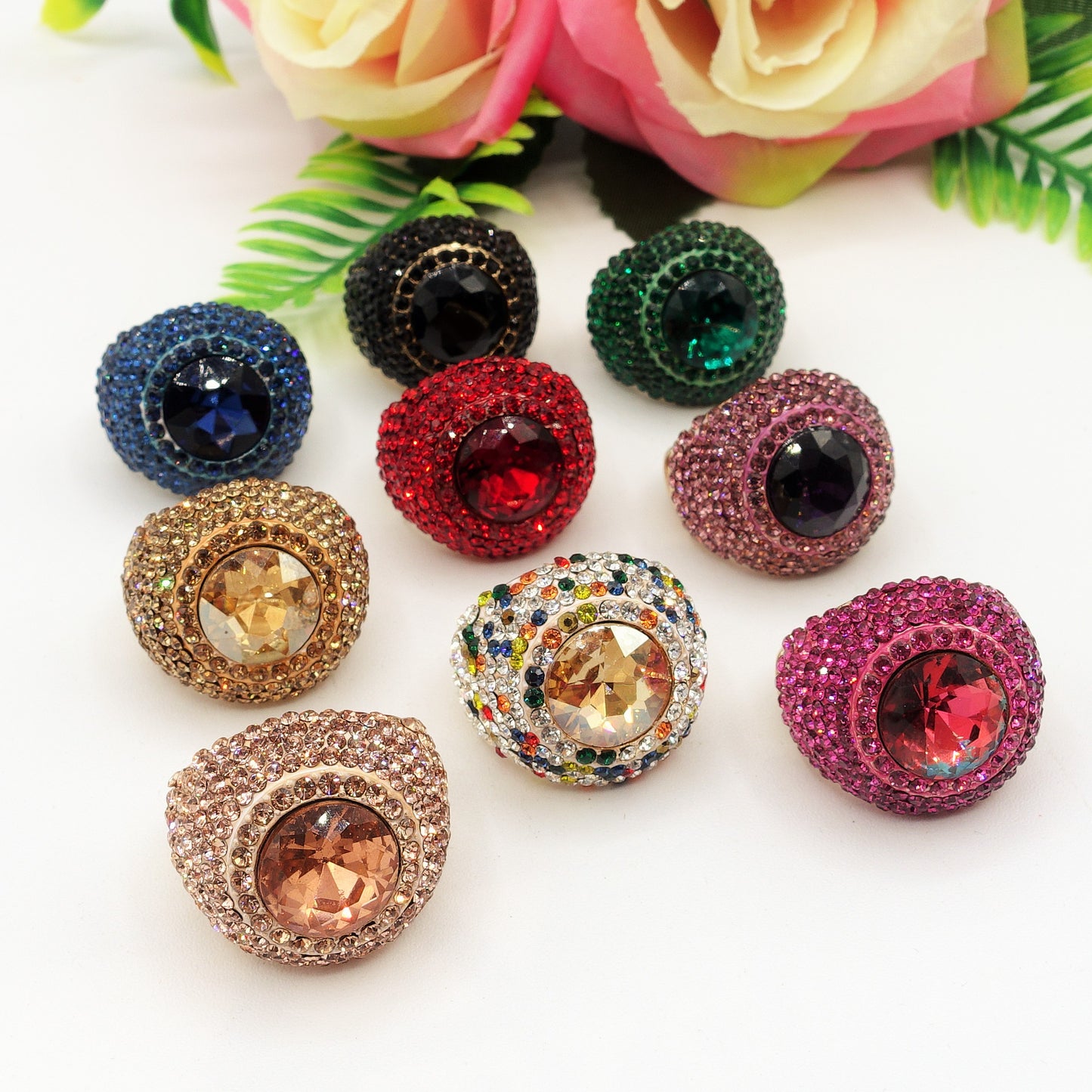 SELENE - Cocktail ring regolabile con cubic zirconia