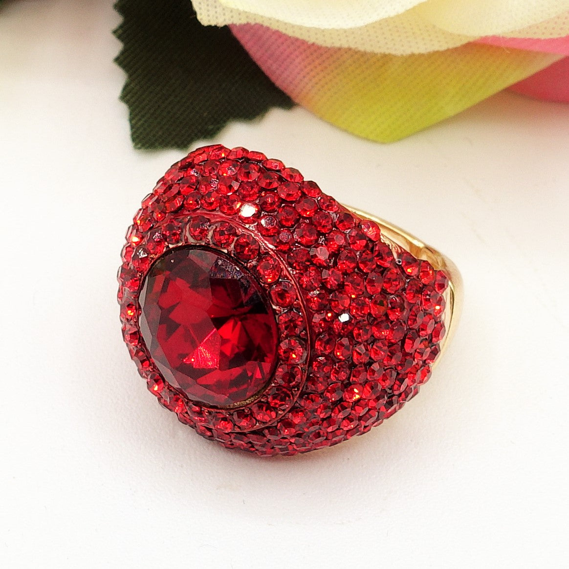 SELENE - Cocktail ring regolabile con cubic zirconia