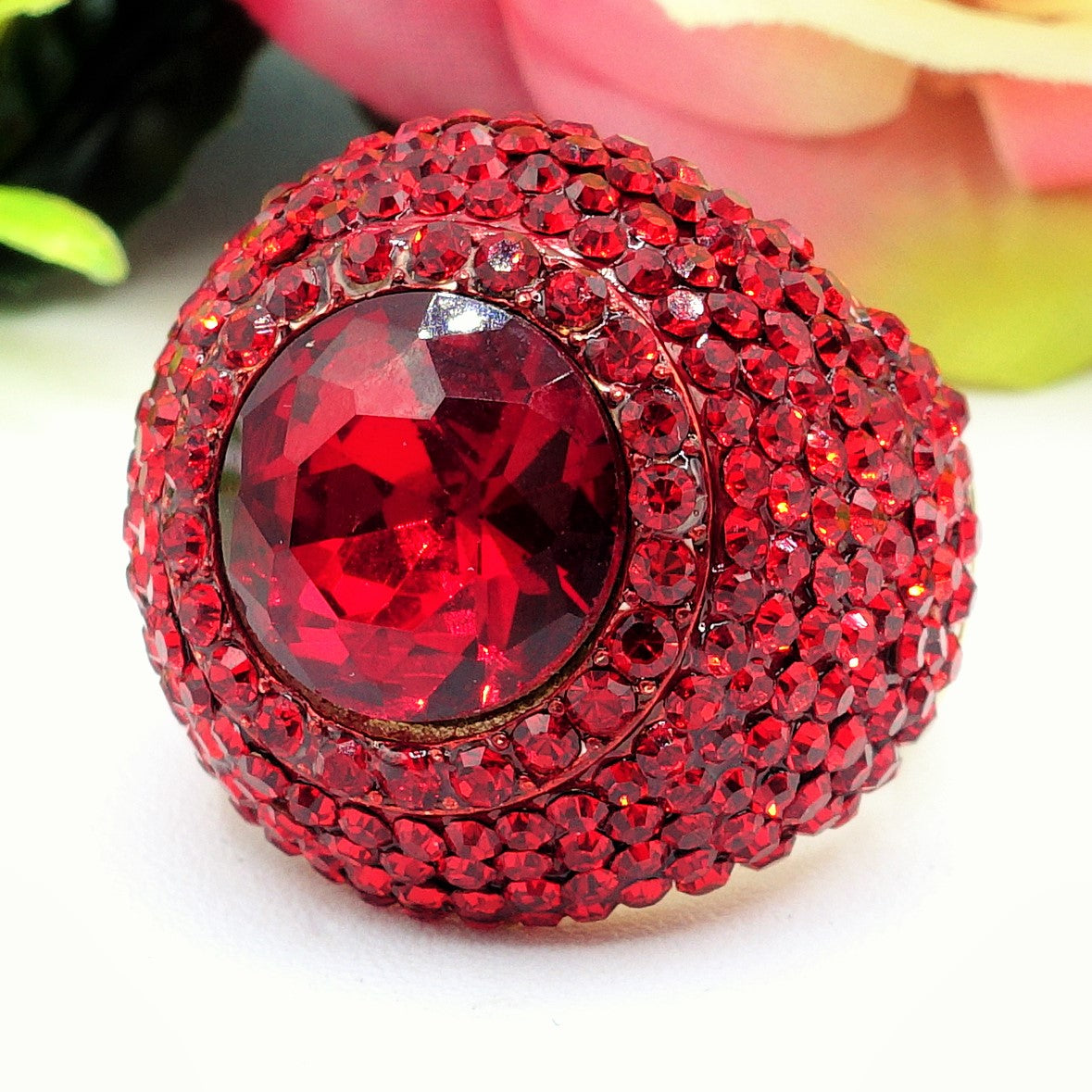 SELENE - Cocktail ring regolabile con cubic zirconia