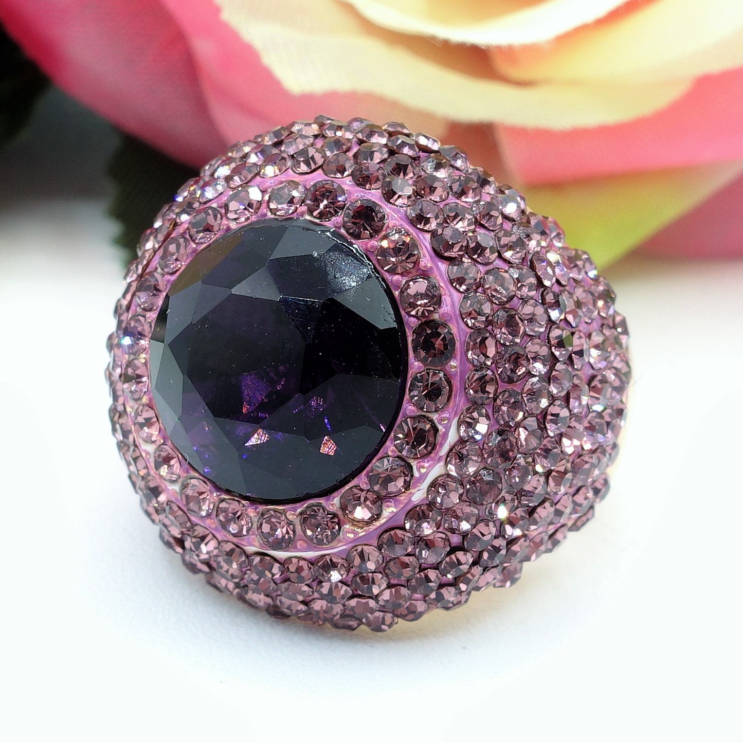 SELENE - Cocktail ring regolabile con cubic zirconia