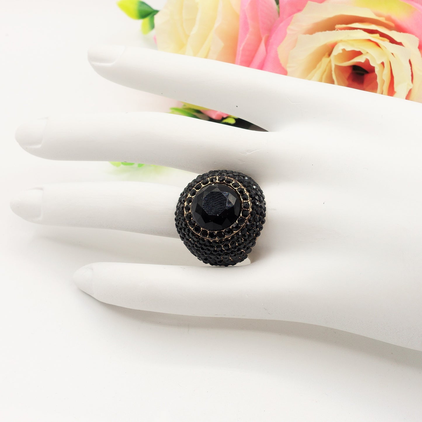 SELENE - Cocktail ring regolabile con cubic zirconia