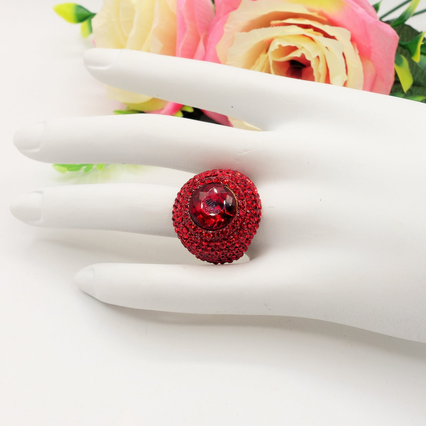 SELENE - Cocktail ring regolabile con cubic zirconia