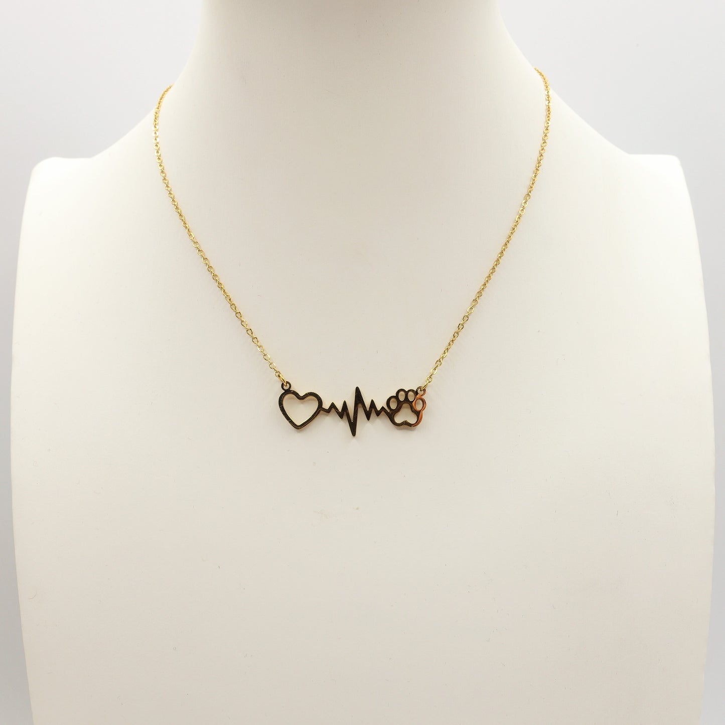 PAW's HEARTBEAT ~ Collana battito zampa ACCIAIO inossidabile