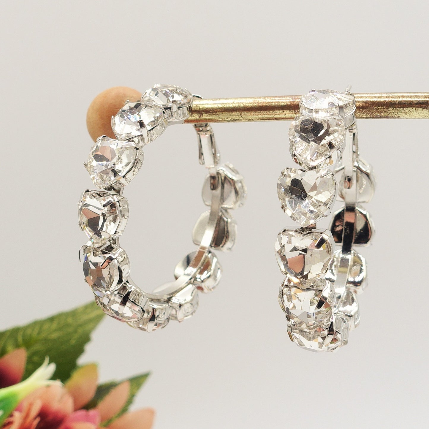LUCE HEARTS - Hoops - Orecchini a cerchio con pietre sfaccettate