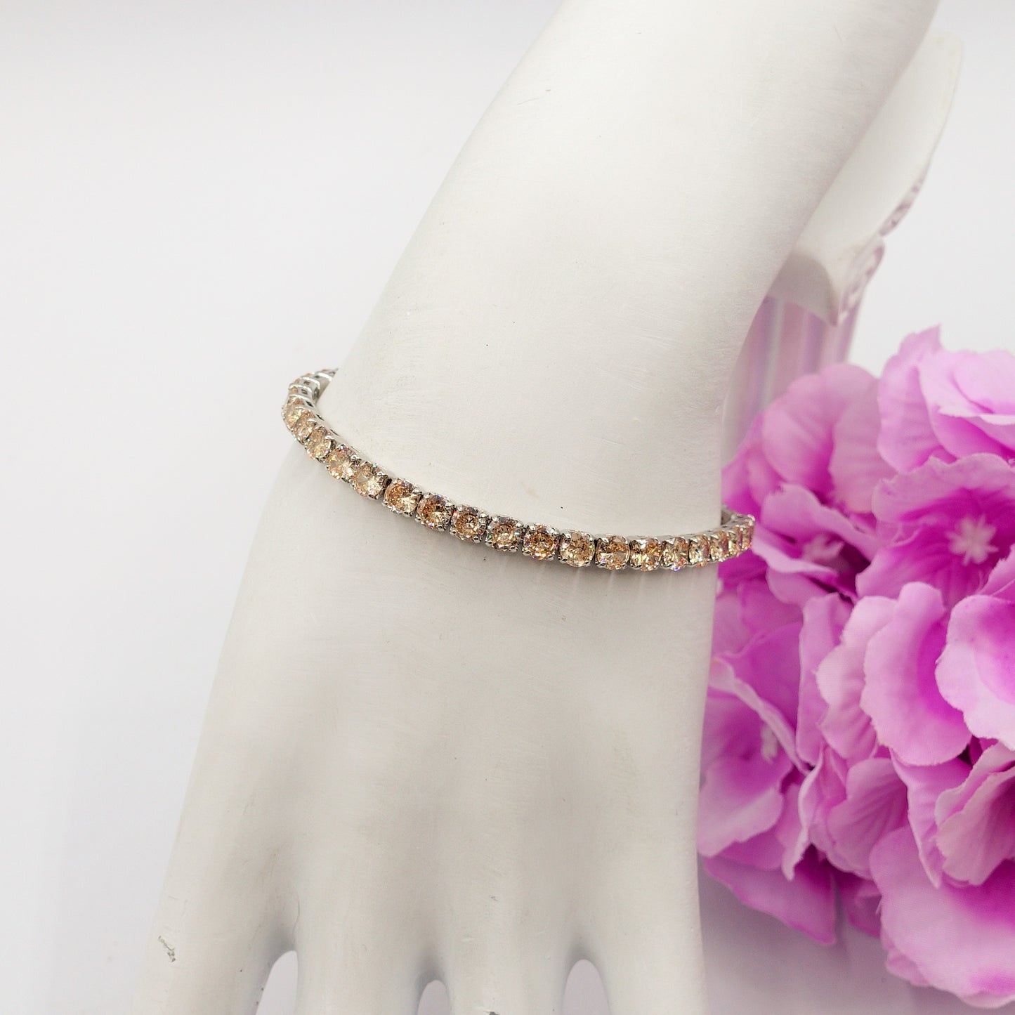 MAYA ~Rainbow-Bracciale tennis in Cubic Zirconia
