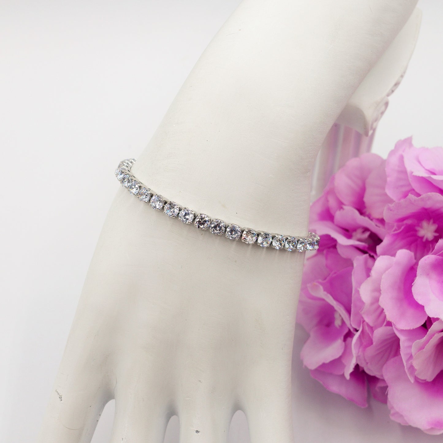 MAYA ~Rainbow-Bracciale tennis in Cubic Zirconia