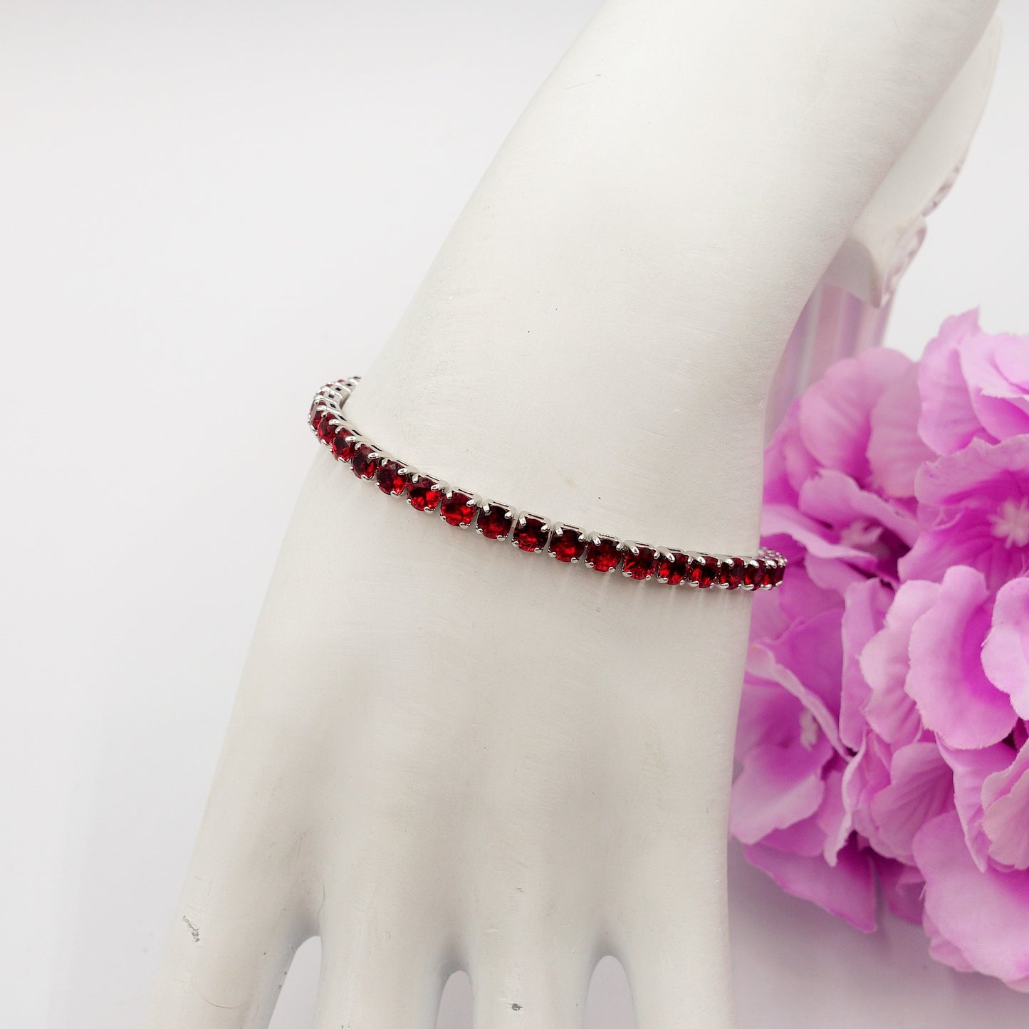 MAYA ~Rainbow-Bracciale tennis in Cubic Zirconia