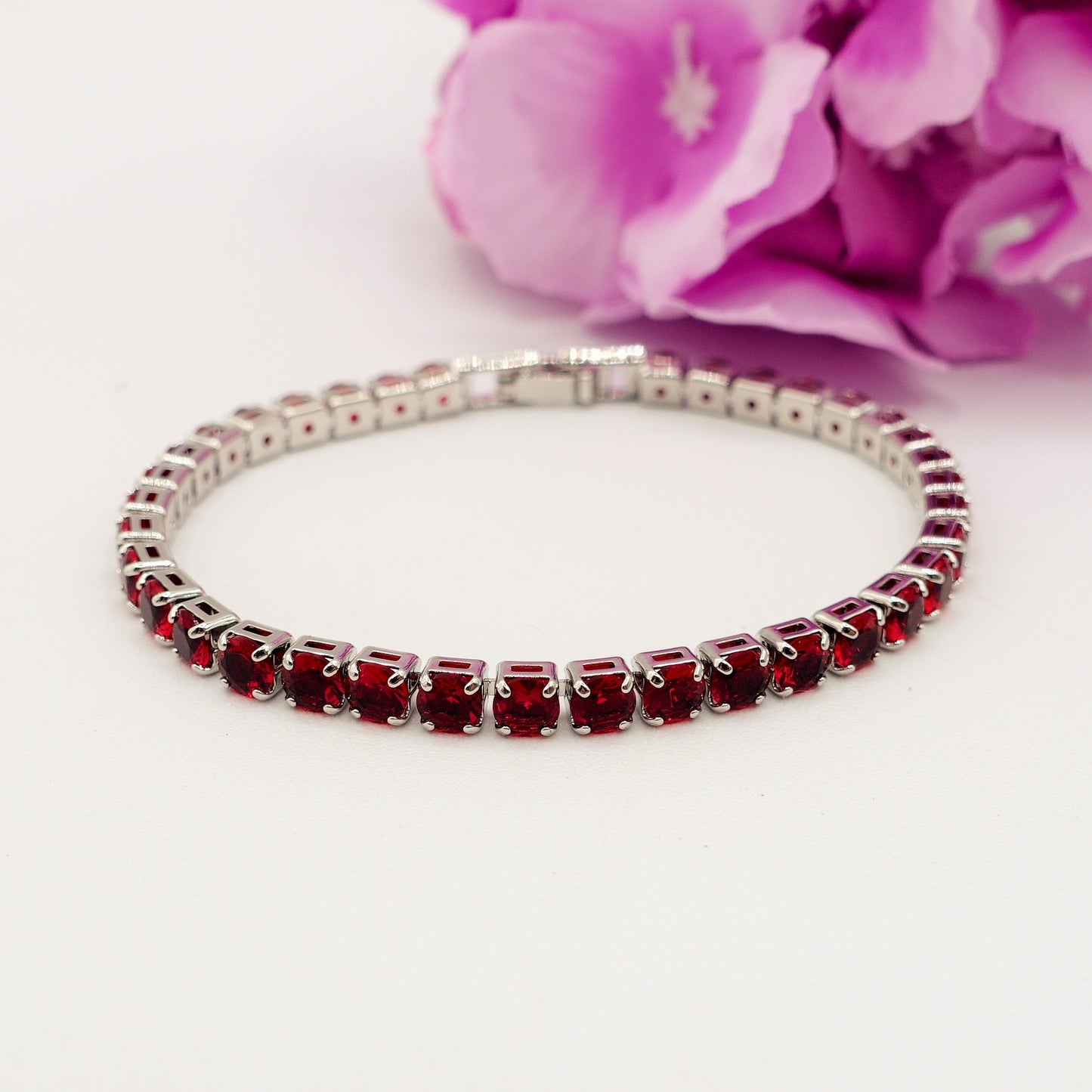 MAYA ~Rainbow-Bracciale tennis in Cubic Zirconia