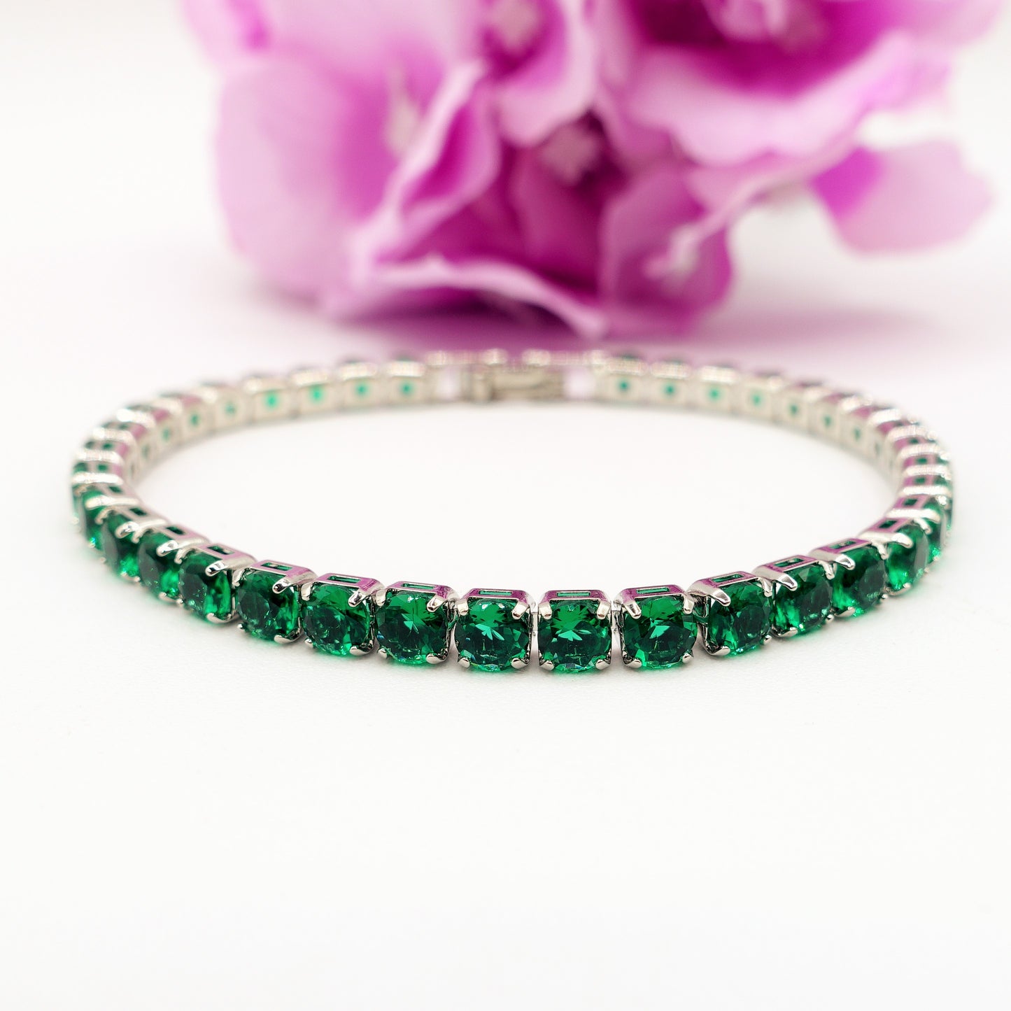 MAYA ~Rainbow-Bracciale tennis in Cubic Zirconia