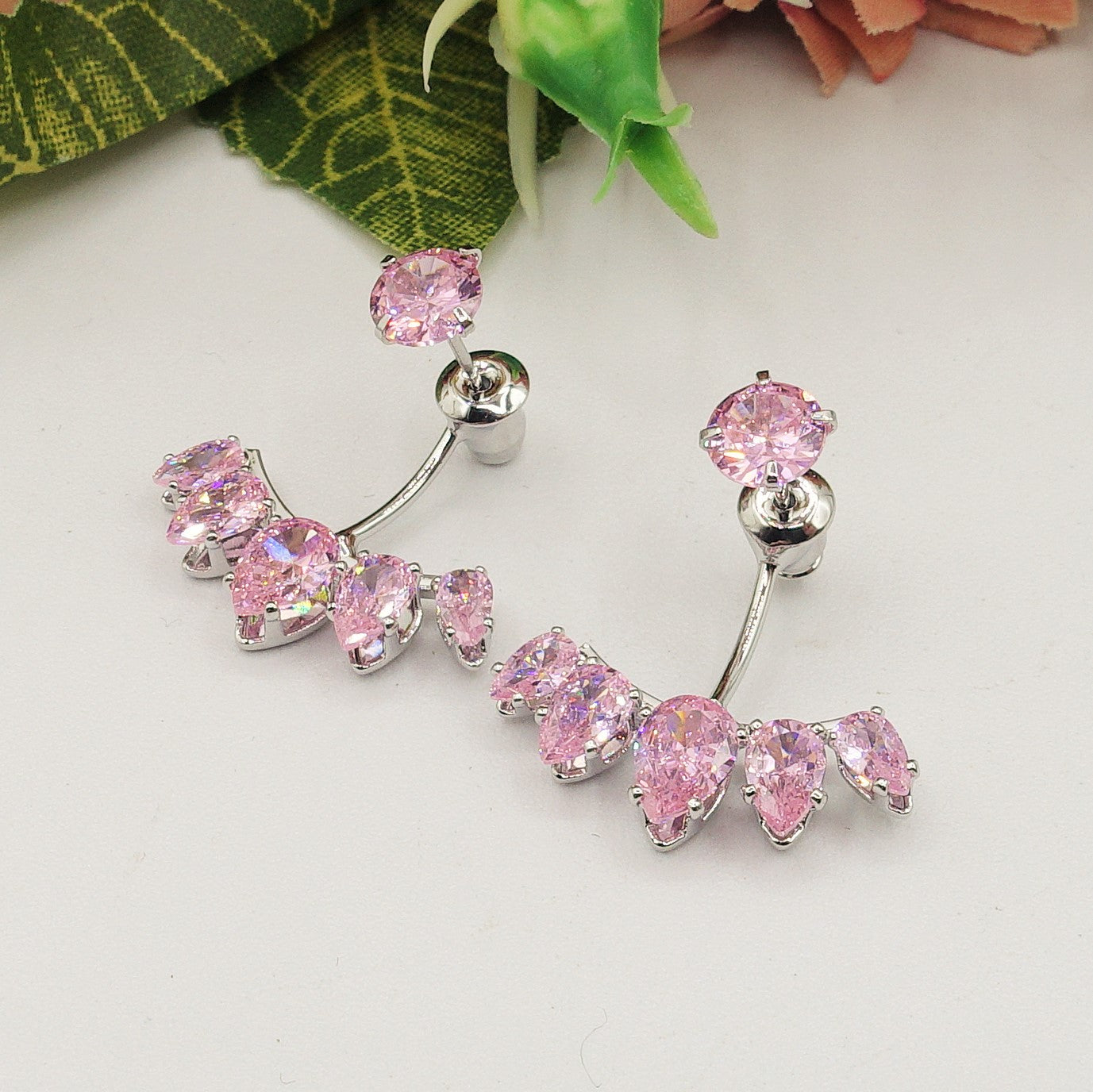 KIKA ~ Orecchini ear jacket in Cubic Zirconia