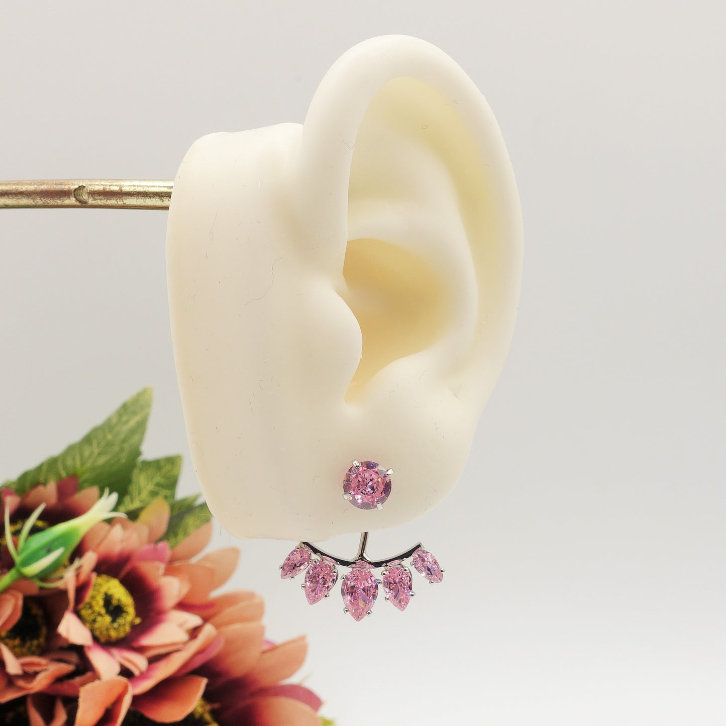 KIKA ~ Orecchini ear jacket in Cubic Zirconia