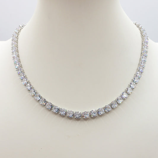 MELANIE LUXE - Collier Tennis - Collana con Cubic Zirconia rotondi