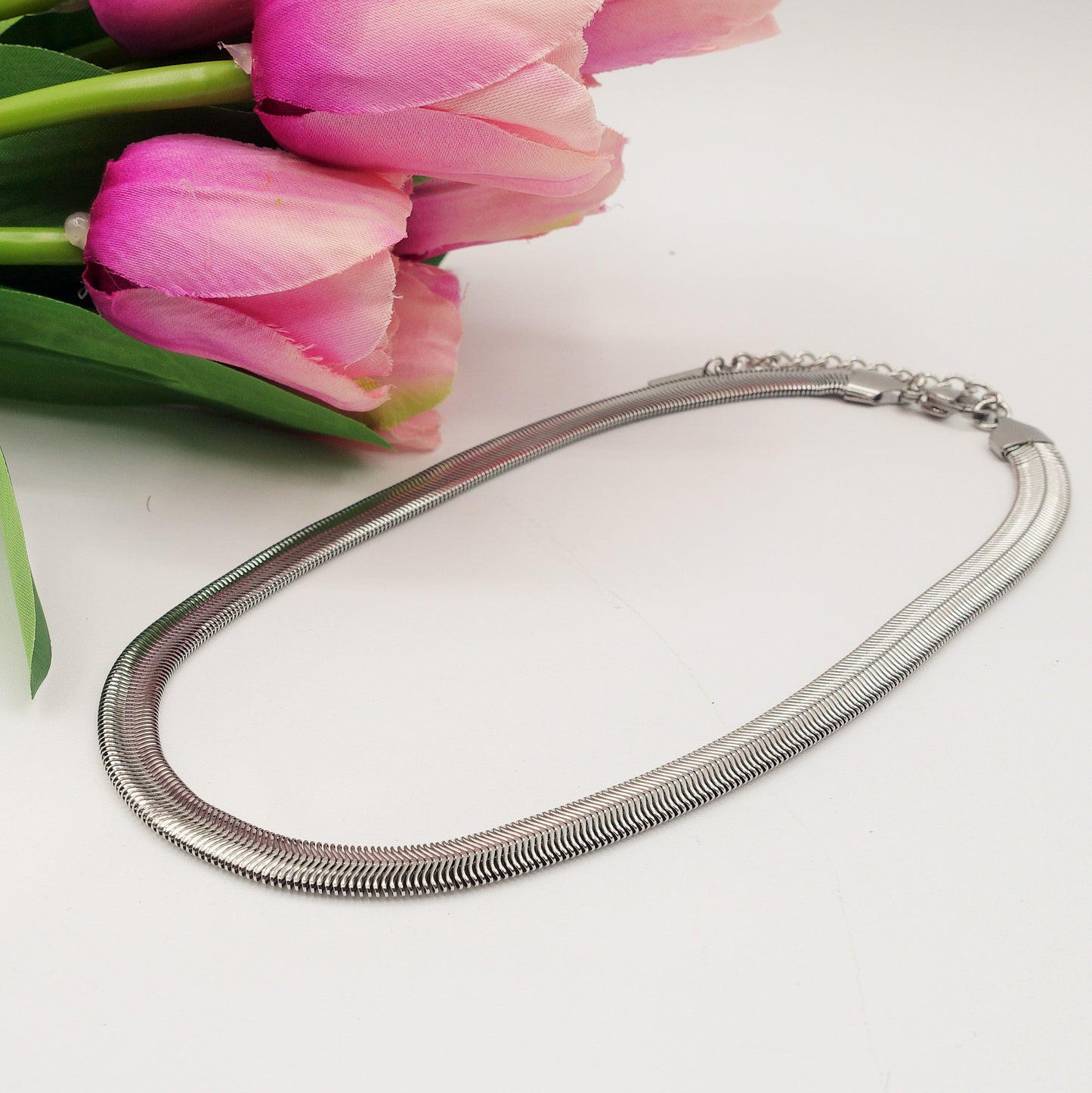 XENA ~ Collana Snake supersoft in ACCIAIO INOSSIDABILE