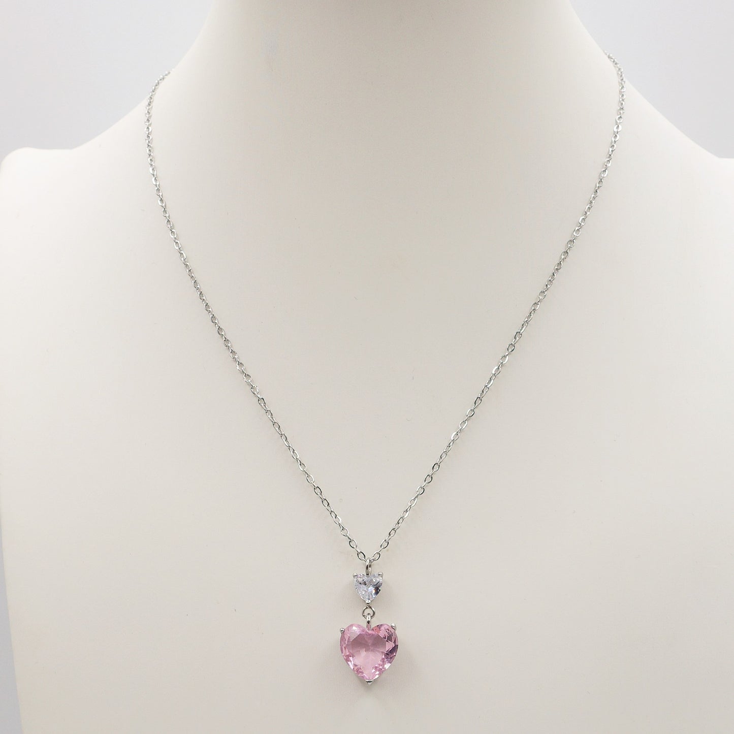 CHANTELLE PENDANT - ACCIAIO INOSSIDABILE - Collana con cuori in cubic zirconia