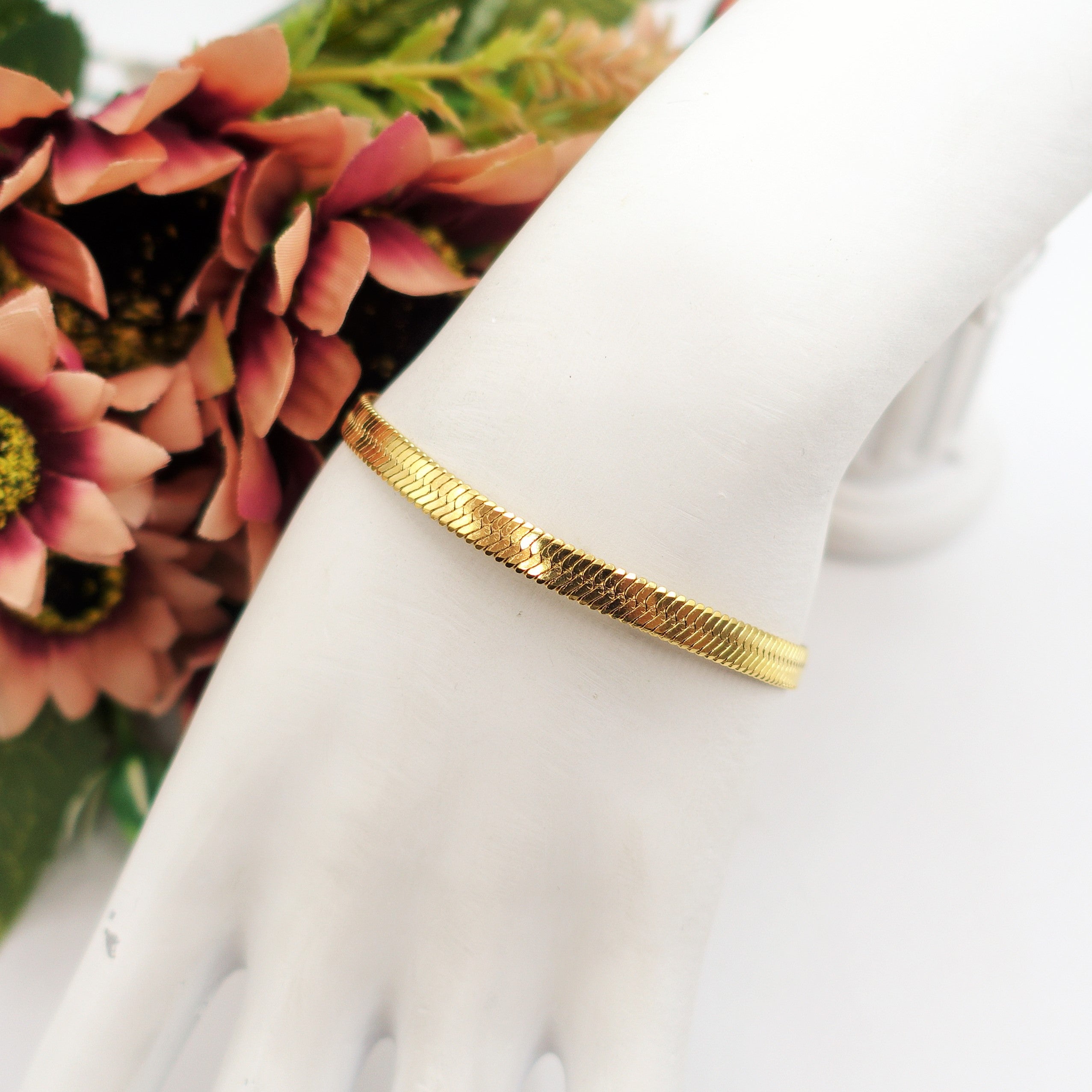 Bracciale rigido in rame placcato argento e oro, motivo montagna, per Bracciale rigido in rame placcato argento e oro, motivo montagna, per
