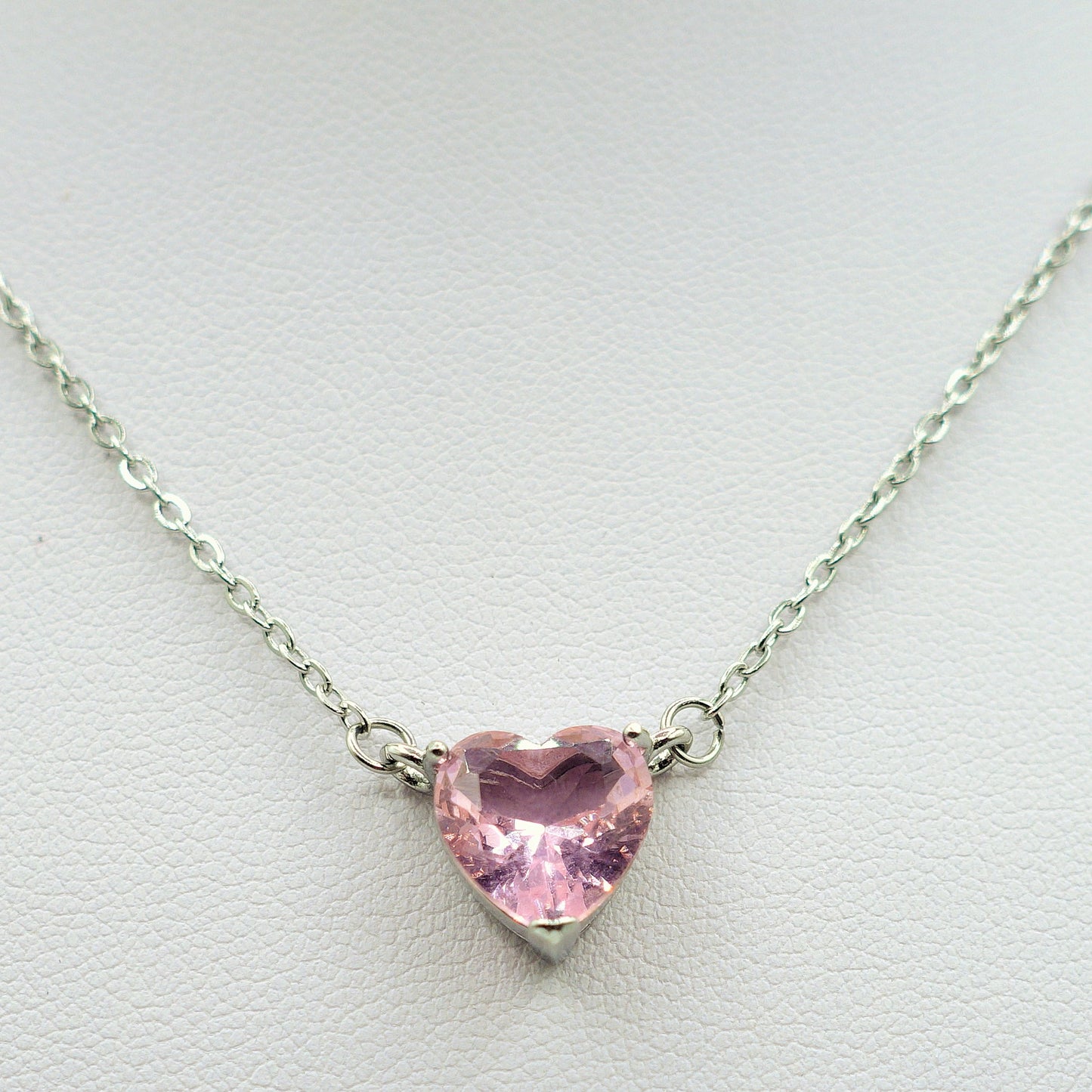 VICTORIA~ ACCIAIO INOSSIDABILE -Collana Cuore Solitario in cubic zirconia