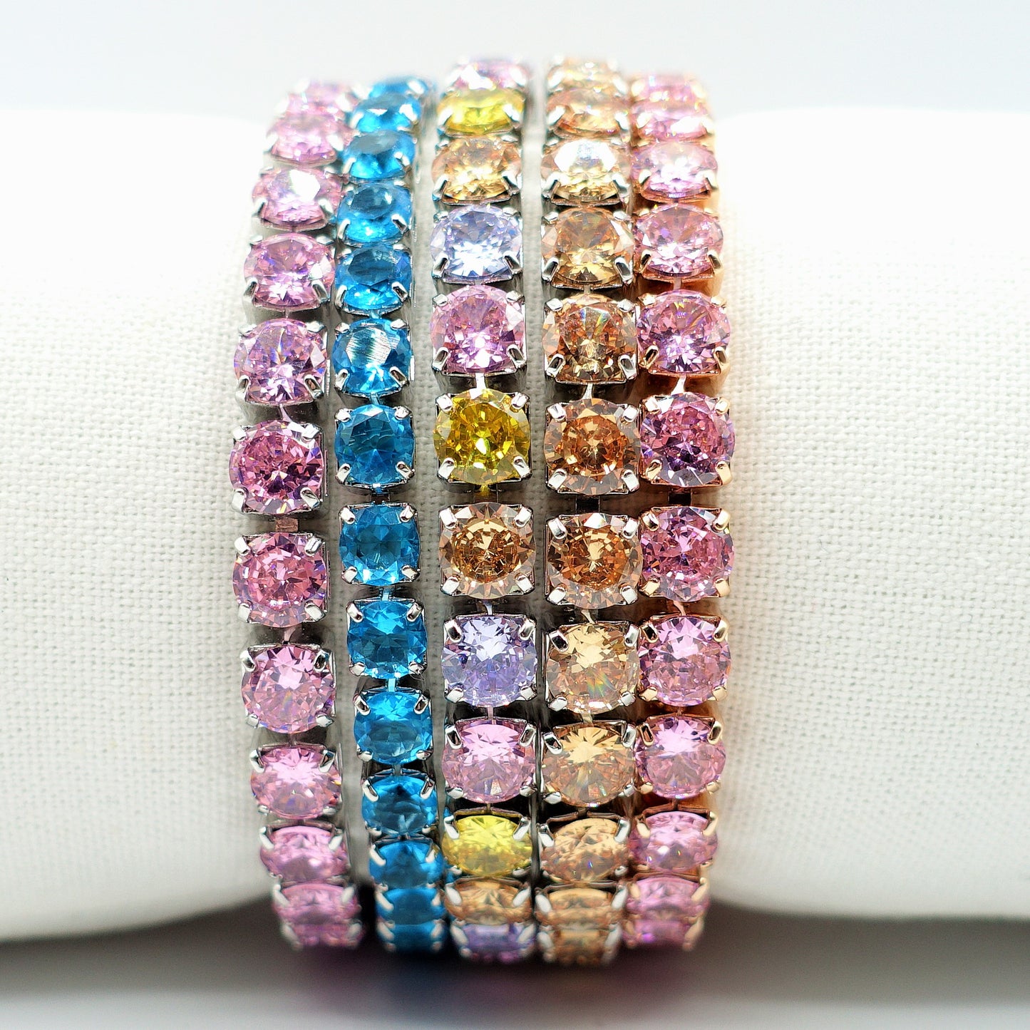 Melanie ~Rainbow-Bracciale tennis in Cubic Zirconia