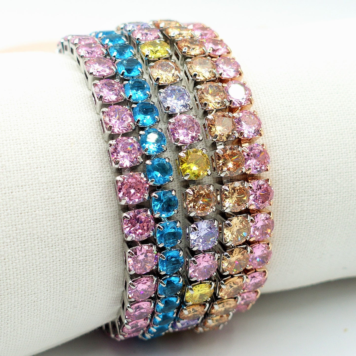 Melanie ~Rainbow-Bracciale tennis in Cubic Zirconia