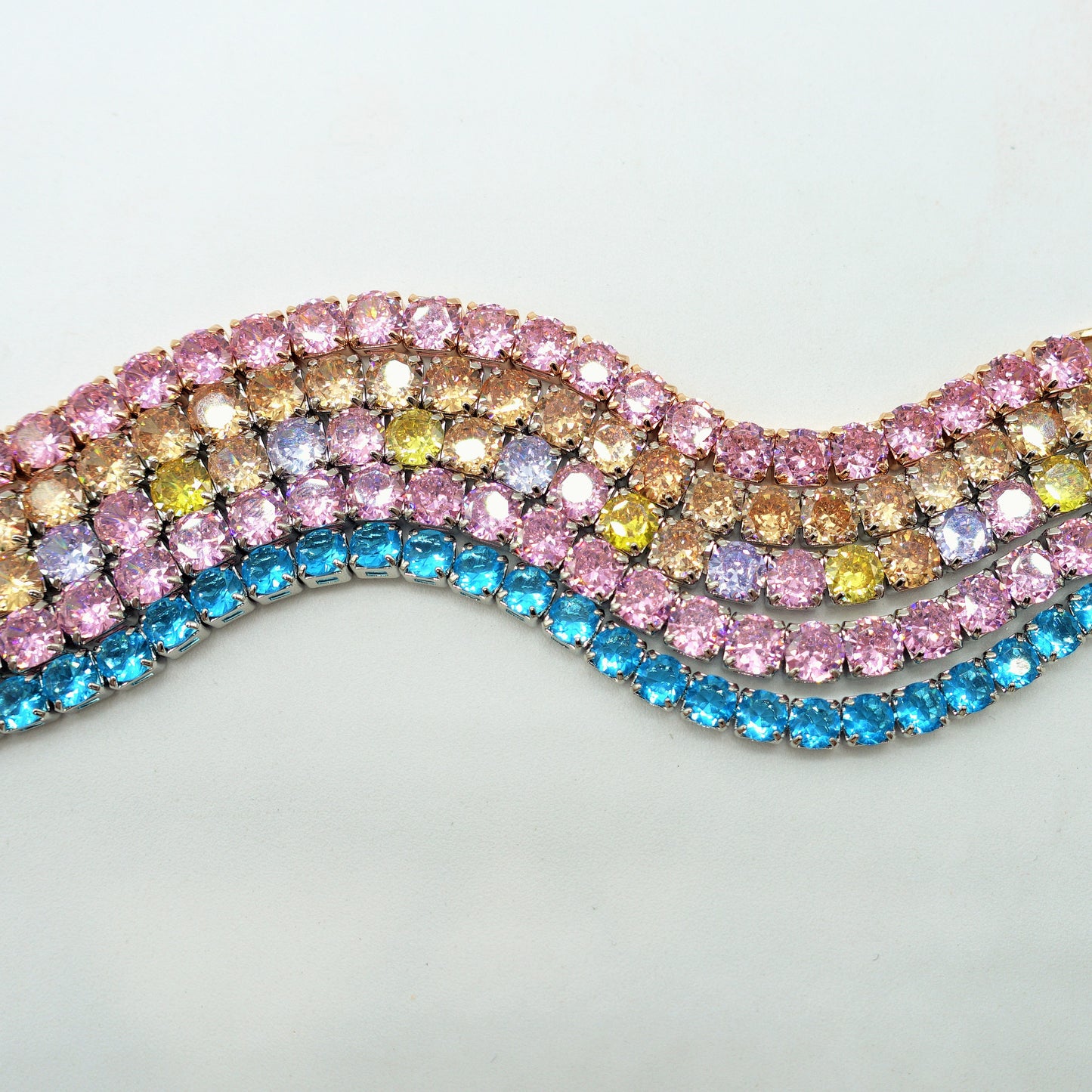 Melanie ~Rainbow-Bracciale tennis in Cubic Zirconia