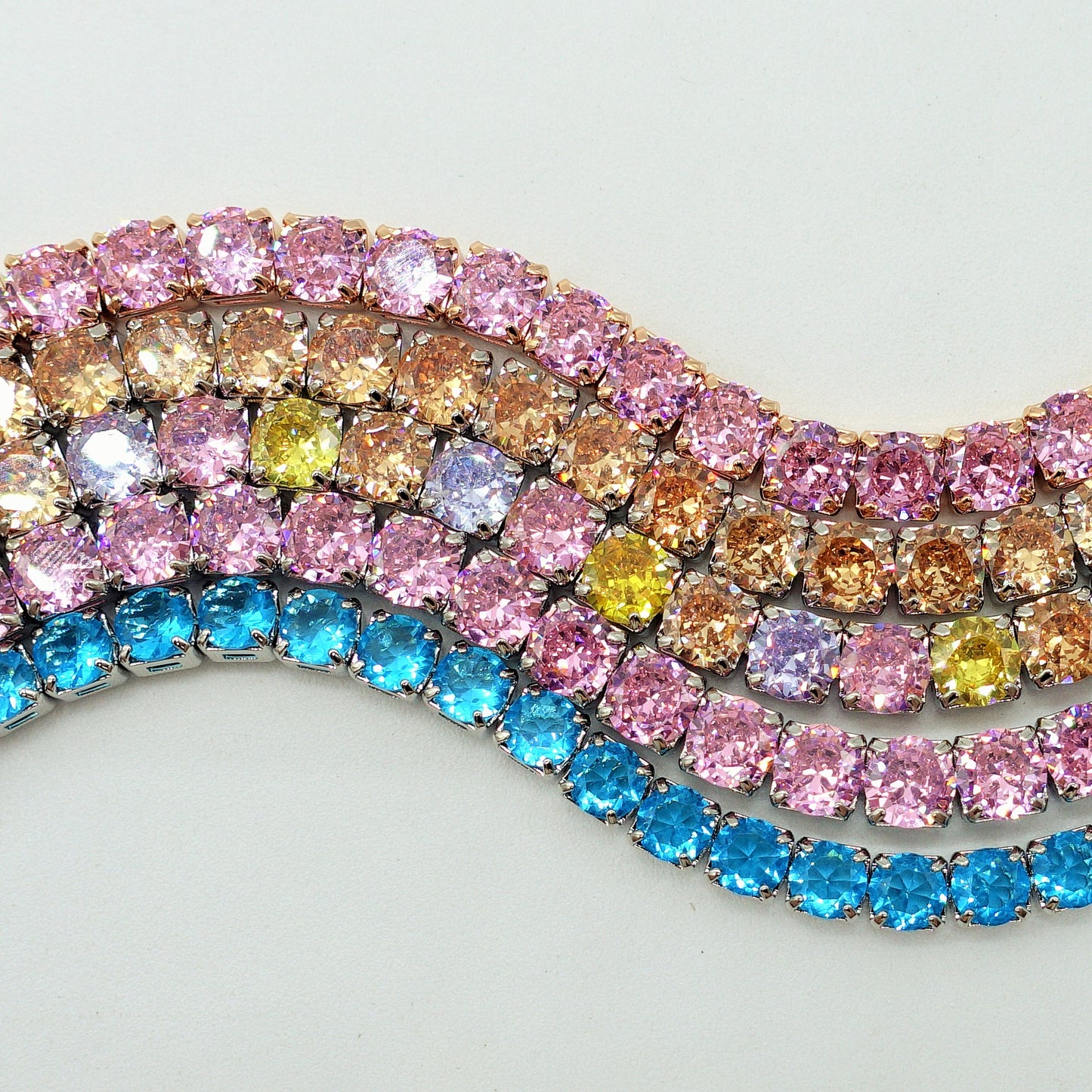 Melanie ~Rainbow-Bracciale tennis in Cubic Zirconia
