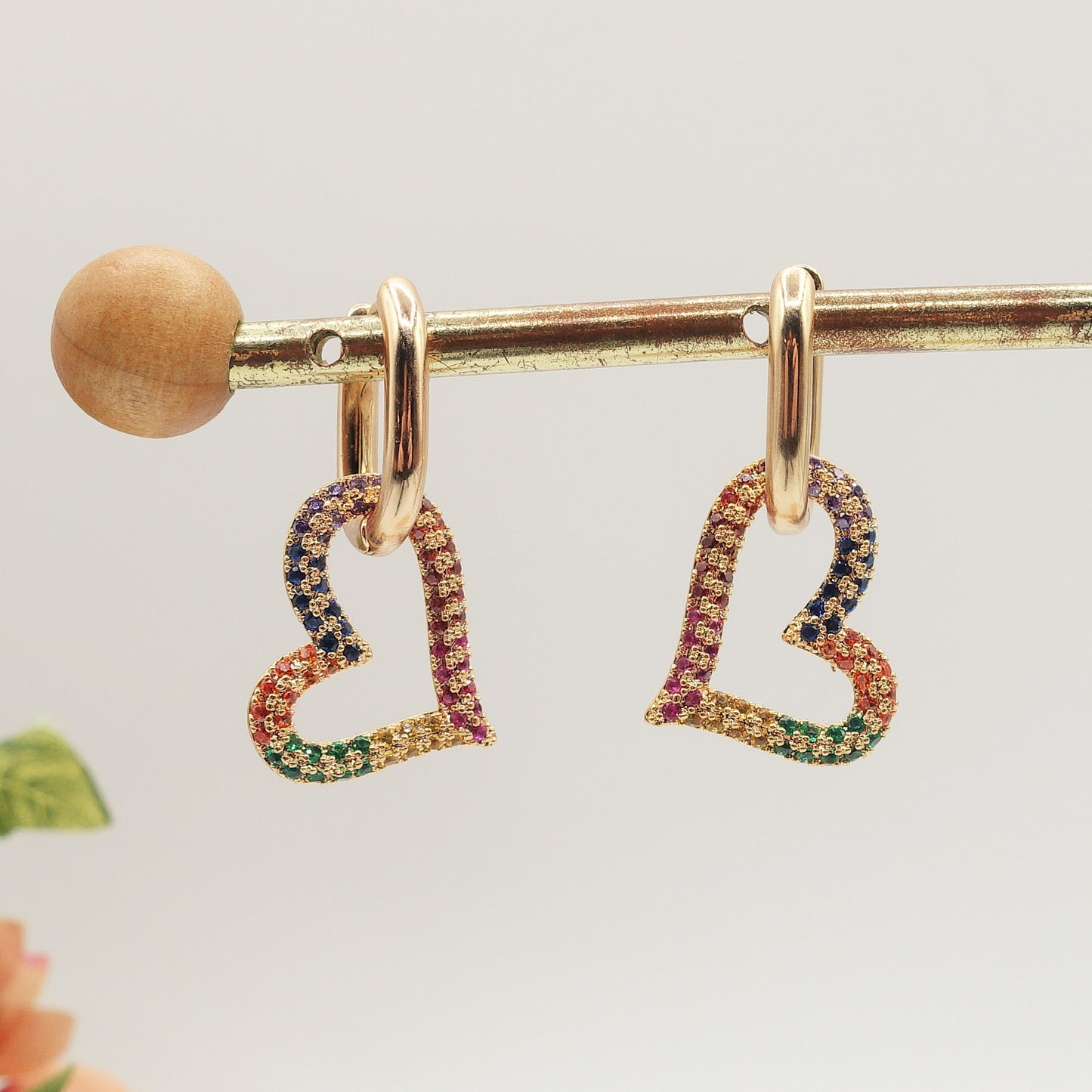 ADELE HEART ~ PAIO Orecchini con pendente in Cubic Zirconia