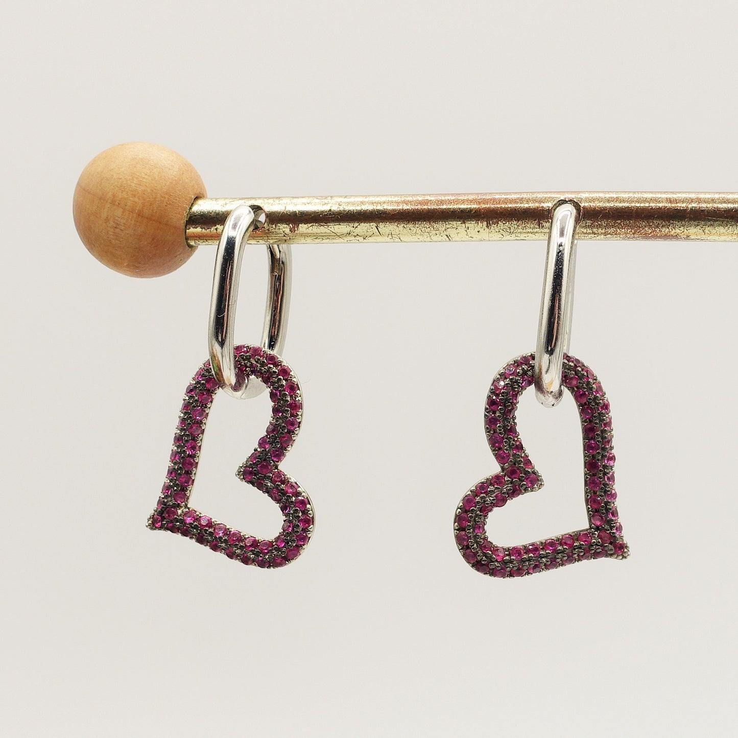 ADELE HEART ~ PAIO Orecchini con pendente in Cubic Zirconia