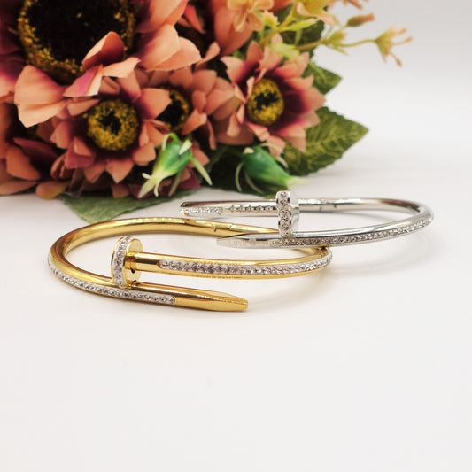 VENICE CRYSTAL ~ Bracciale CHIODO in acciaio inossidabile