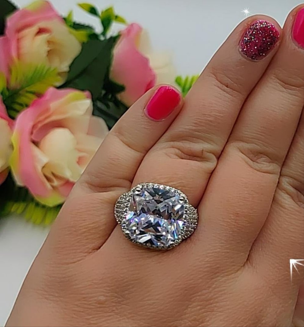 DIVINA - Cocktail ring regolabile con cubic zirconia