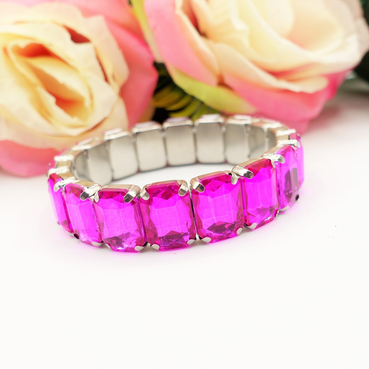 MARGOT SMALL -Bracciale Elasticizzato con pietre sfaccettate - LUCE COLLECTION