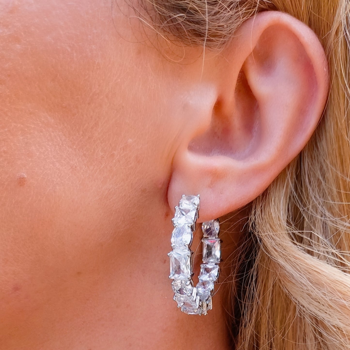 CHARIS big hoops - Orecchini a cerchio con Cubic Zirconia