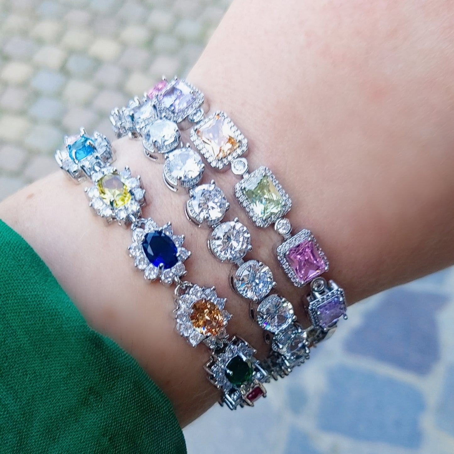 KATE RAINBOW - Bracciale Tennis con Cubic Zirconia ovale