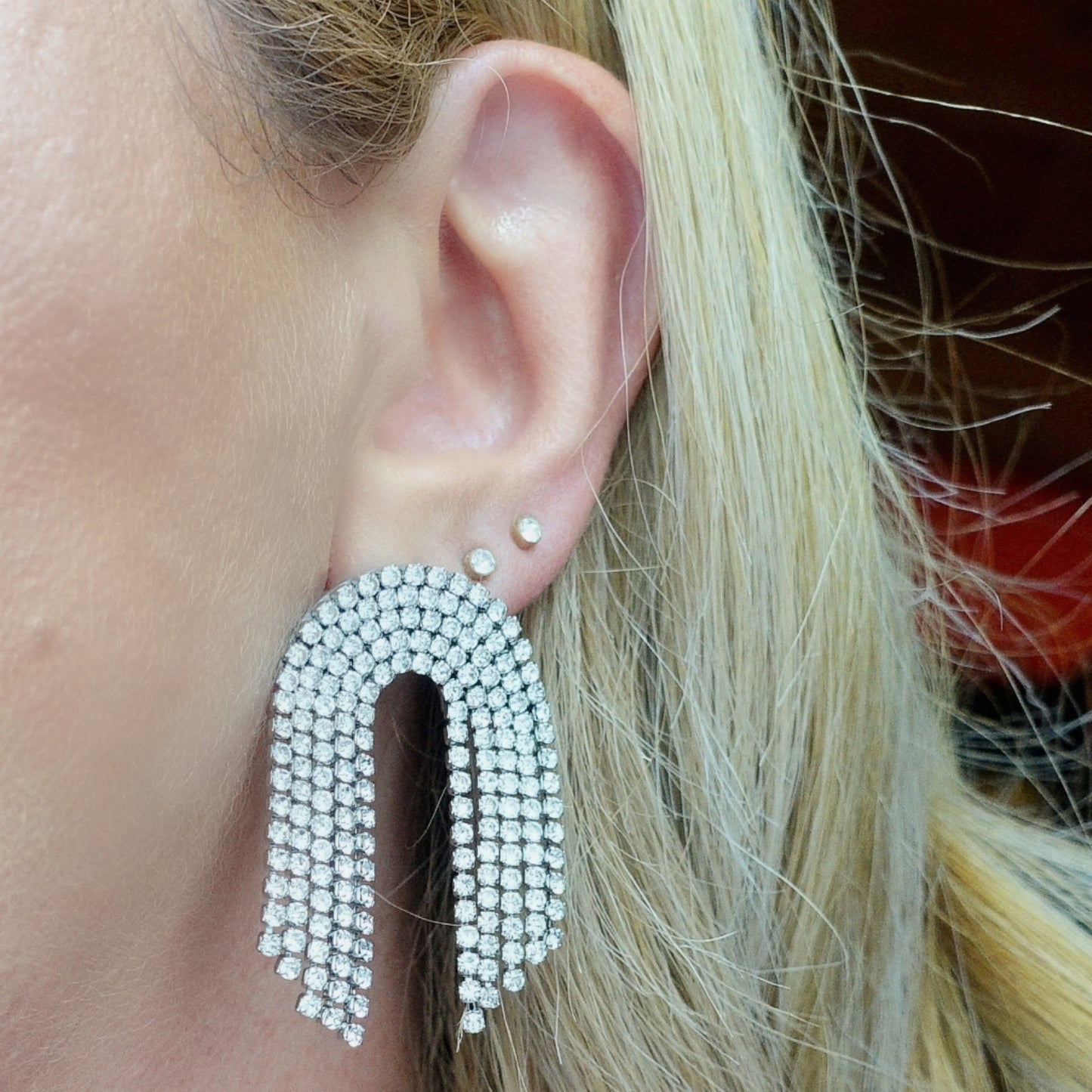 VERA - ACCIAIO INOSSIDABILE ~ Orecchini a cascata con cubic zirconia