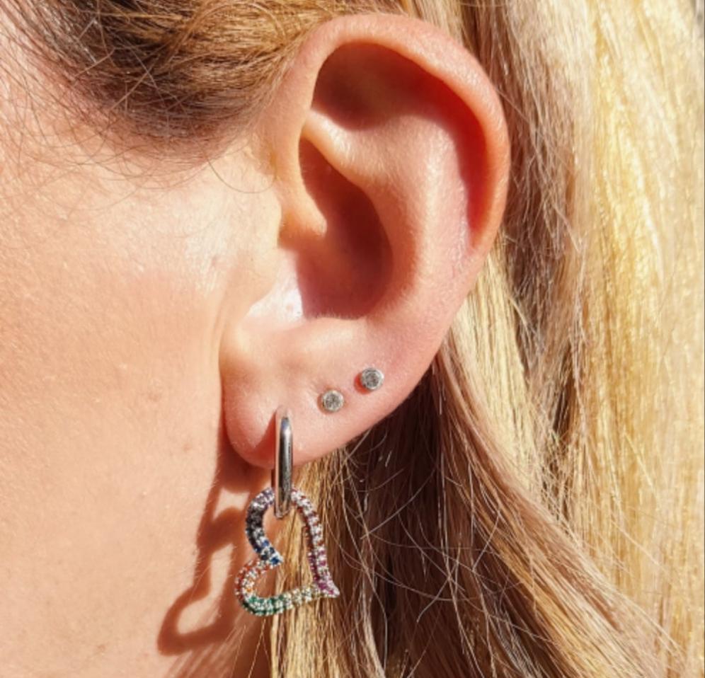 ADELE HEART ~ PAIO Orecchini con pendente in Cubic Zirconia