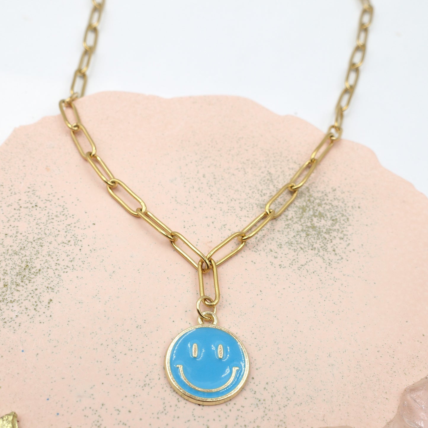 SMILEY ~ COLLANA IN ACCIAIO INOSSIDABILE CON CIONDOLO SMILE