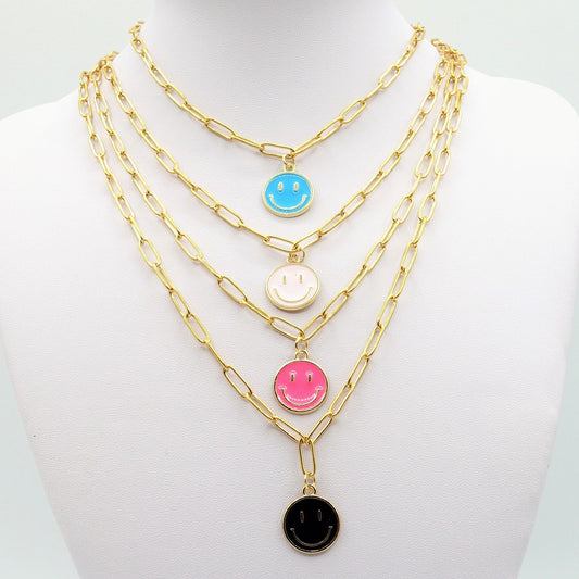 SMILEY ~ COLLANA IN ACCIAIO INOSSIDABILE CON CIONDOLO SMILE