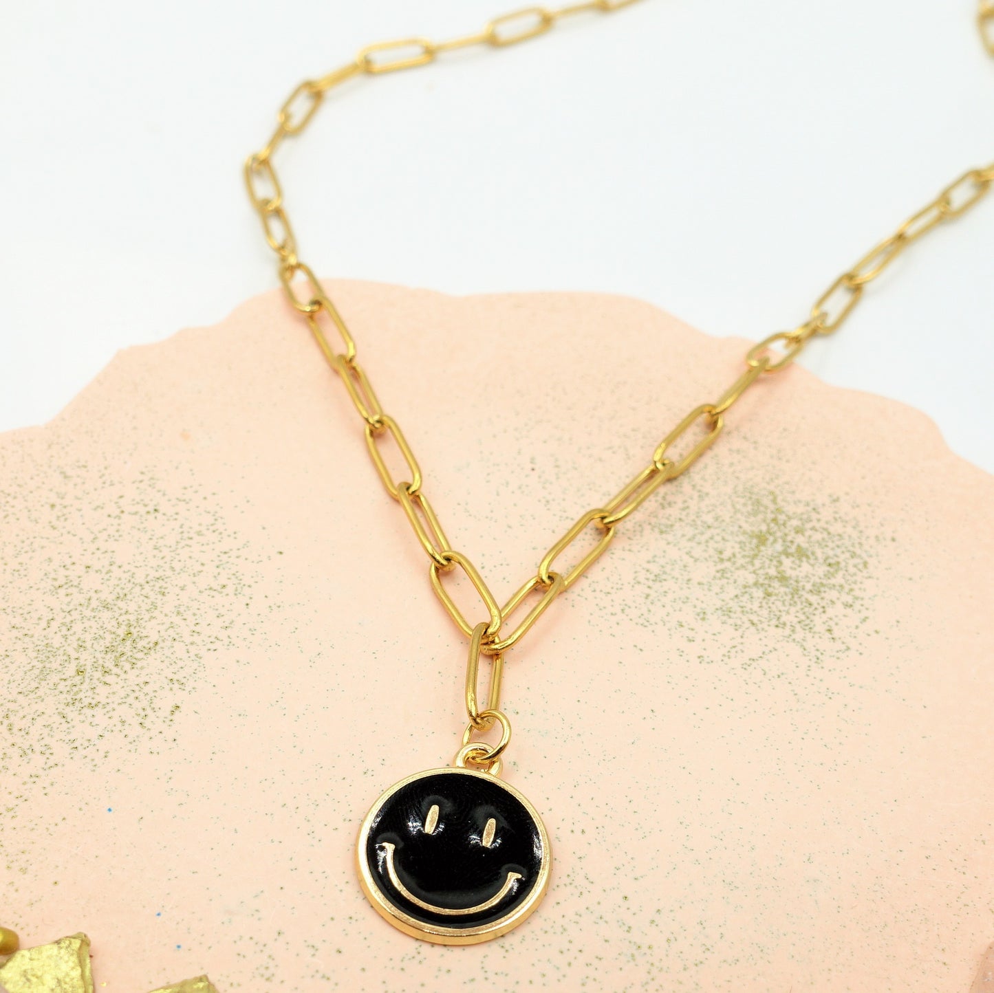 SMILEY ~ COLLANA IN ACCIAIO INOSSIDABILE CON CIONDOLO SMILE