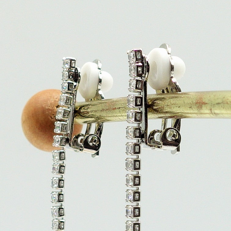HOLLY~ orecchini a clip con cubic zirconia