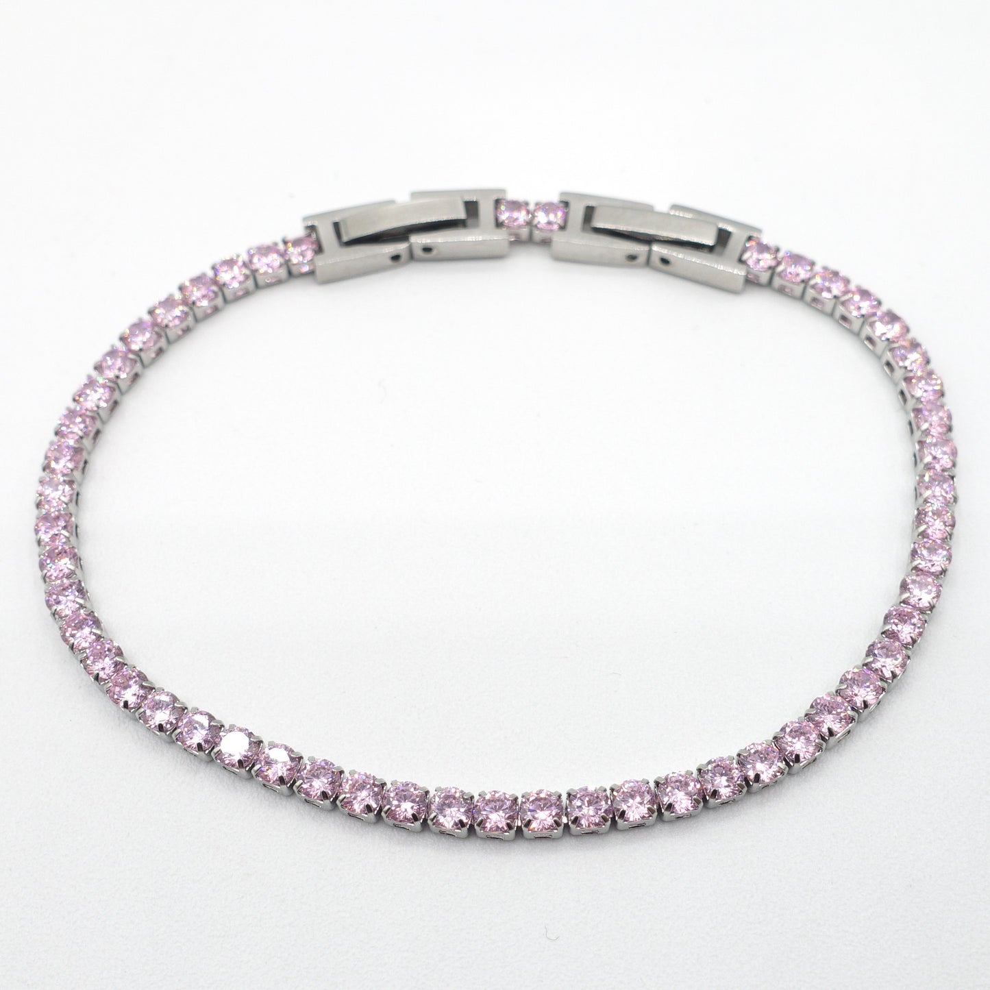 ALICIA ~ Bracciale tennis in ACCIAIO INOSSIDABILE con Cubic Zirconia