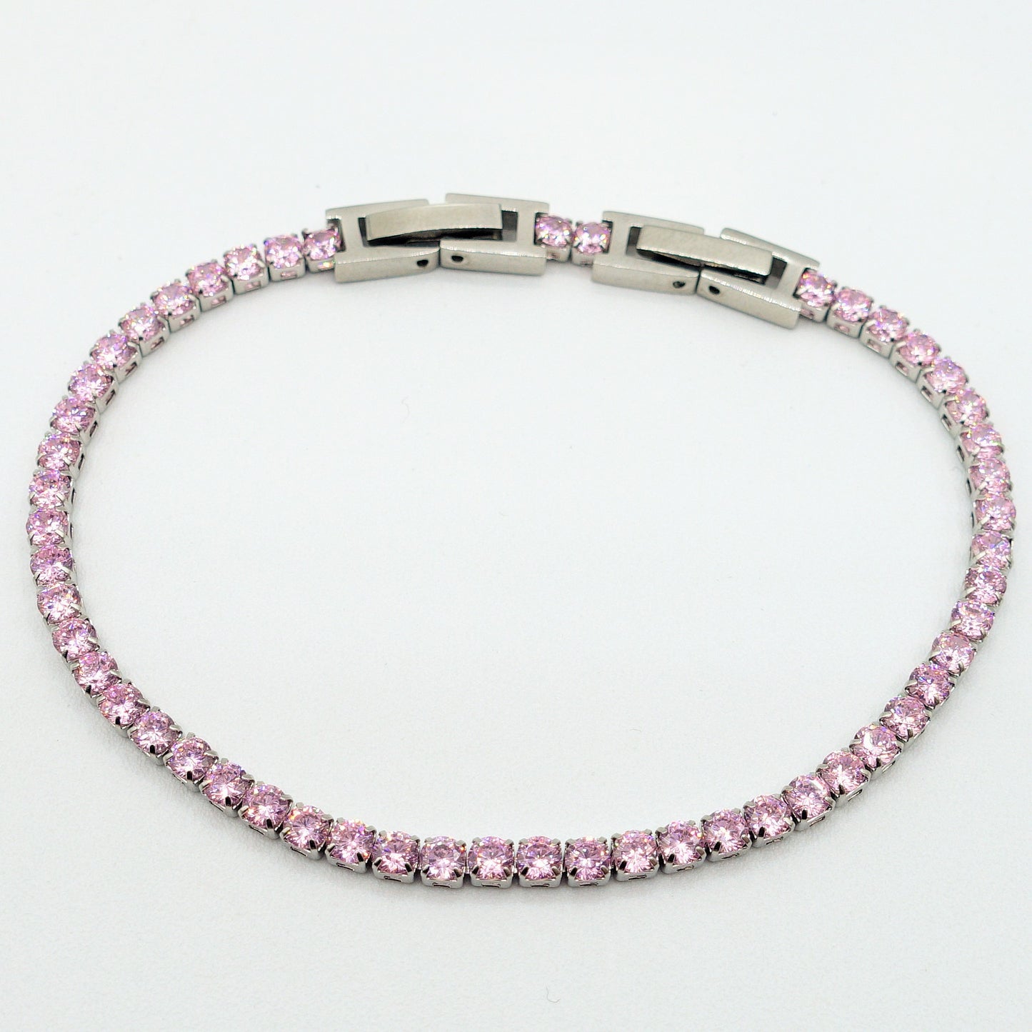 ALICIA ~ Bracciale tennis in ACCIAIO INOSSIDABILE con Cubic Zirconia