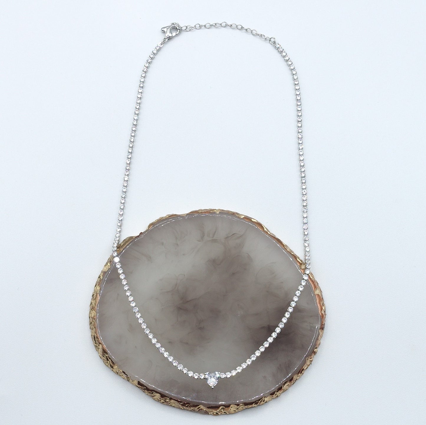 DIANA -"THE CRYSTAL SET"- 3 PCS- zirconia necklace+zirconia bracelet+zirconia earrings