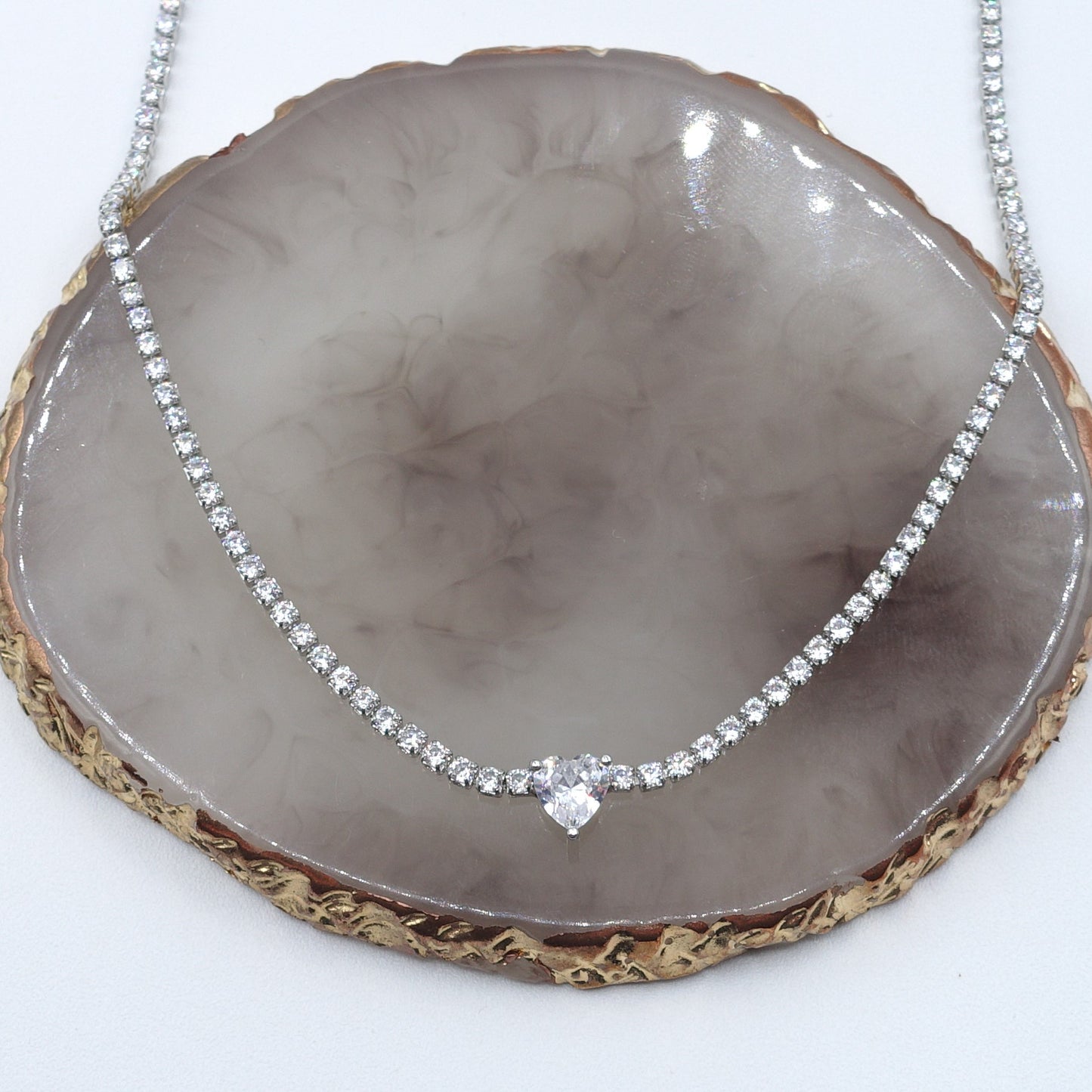 DIANA -"THE CRYSTAL SET"- 3 PCS- zirconia necklace+zirconia bracelet+zirconia earrings