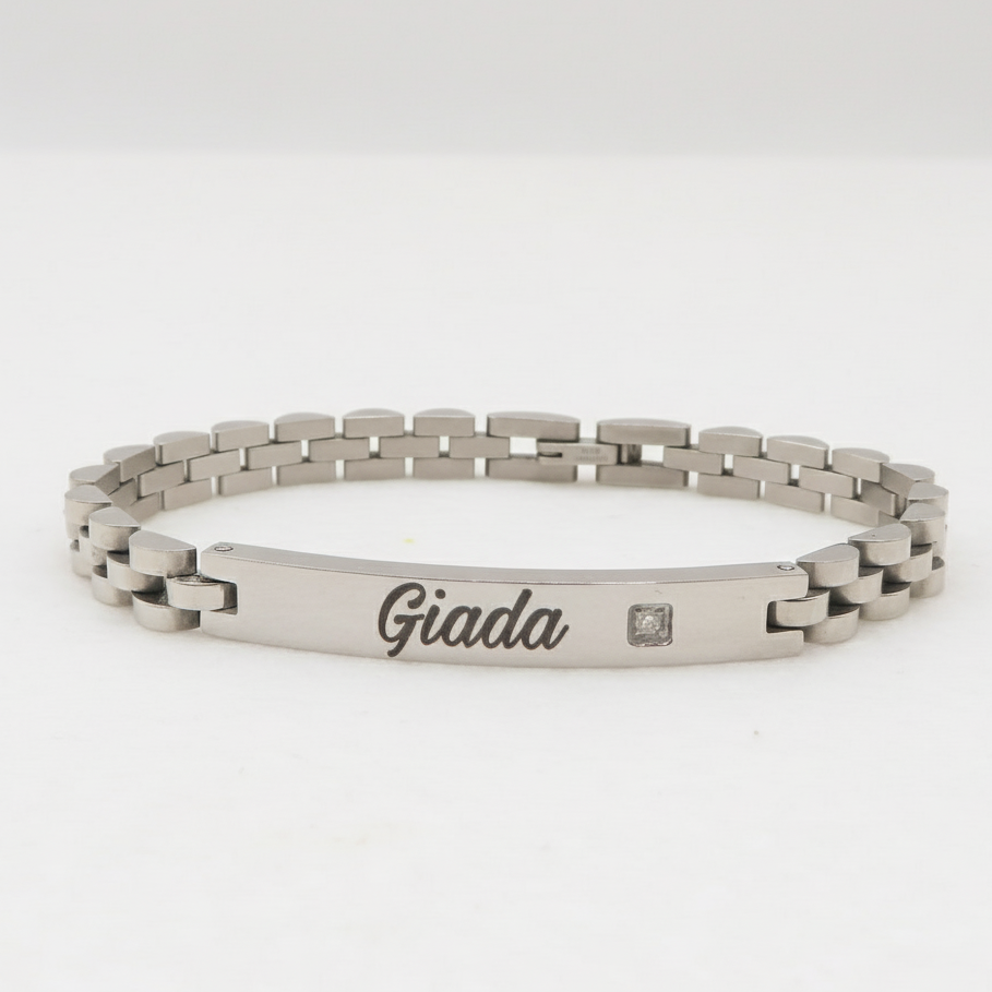 JARL- Bracciale uomo ACCIAIO INOSSIDABILE incisione personalizzata