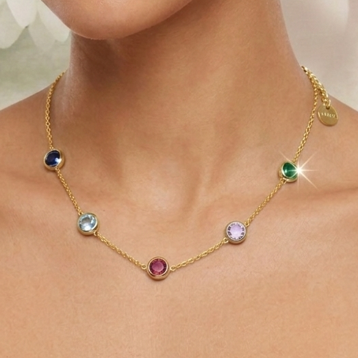 HEATHER - ACCIAIO INOSSIDABILE- Collana GIROCOLLO con cubic zirconia