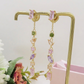 GLOWY SPRING RAINBOW ~ paio Orecchini pendenti pietre cubic zirconia stile saliscendi