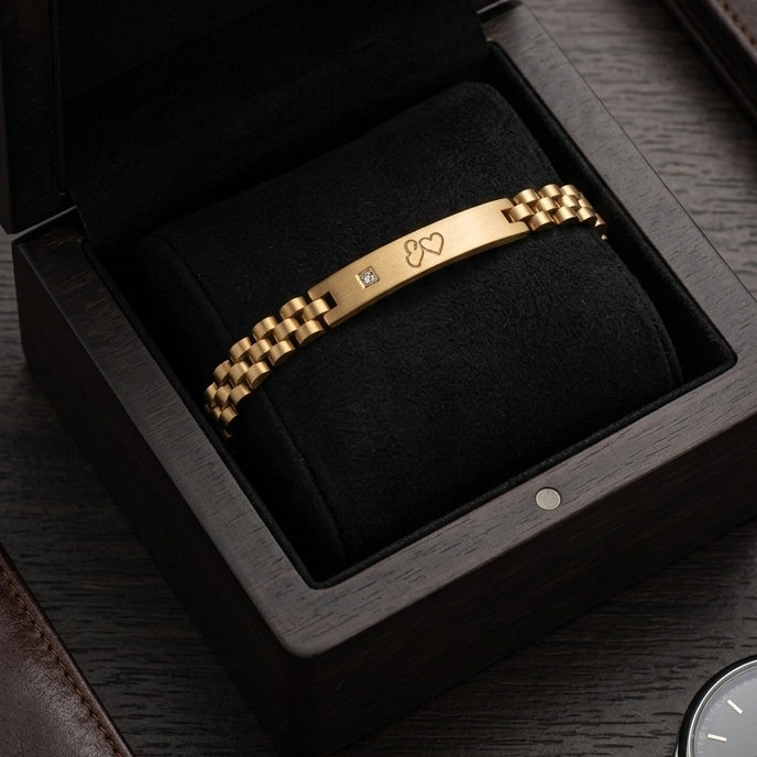 JARL- Bracciale uomo ACCIAIO INOSSIDABILE incisione personalizzata