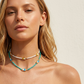 THALASSA - Collana perline cristallo con pesciolini e ACCIAIO inossidabile colori brillanti