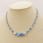CINDY degradè ~ Girocollo choker in ACCIAIO INOSSIDABILE e cubic zirconia rotondi