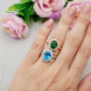 KATE ~ XL ~ Anello regolabile con cubic zirconia a forma di OVALE