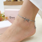 ELEONOR BOW ~ Cavigliera in ACCIAIO INOSSIDABILE catena snake piatta