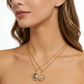 Daenerys - Set 2 collanine SOLE E LUNA zirconate in ACCIAIO inossidabile